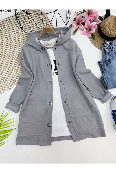 YEDİLALE Kanguru Cepli̇ Kapşonlu Selani̇k Ceket