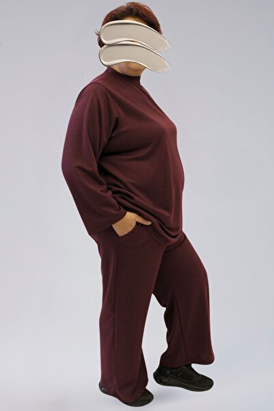 MİNUSA DESİGN Seasonal Tracksuit Set - Ecrin Fabric Large Size Tracksuit Set