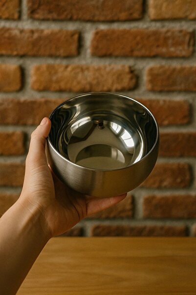 Qerhome Stainless Steel Double Wall Mixing Bowl 16 cm 1 Piece