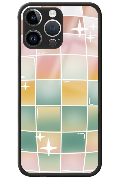 WANNA PROTECT iPhone 15 Pro Max Camera Protected Colorful Checkered Pattern P...