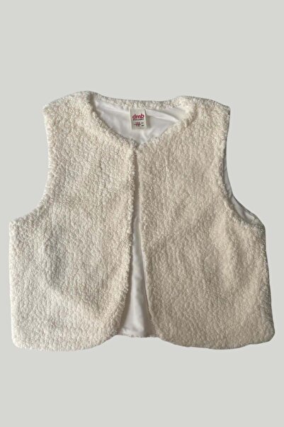 ww waka waka kids store Plush Girl's Round Neck Sleeveless Vest