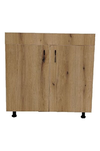 OEM Sink Cabinet with 2 Doors Oak 80x82x50 cm, 18mm Particle Board, Adjustable Feet
