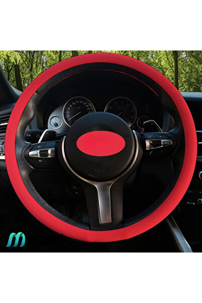 MaffStuff MaffStuff® Red Silicone Steering Wheel Cover – Elastic, Universal, Non-Slip