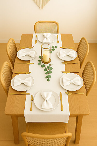 SADEN HOME سجادة طويلة بيضاء من القطن مقاومة للبقع