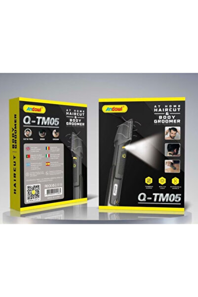 Mihai Andowl Q TM05 6-piece trimmer and shaver, black