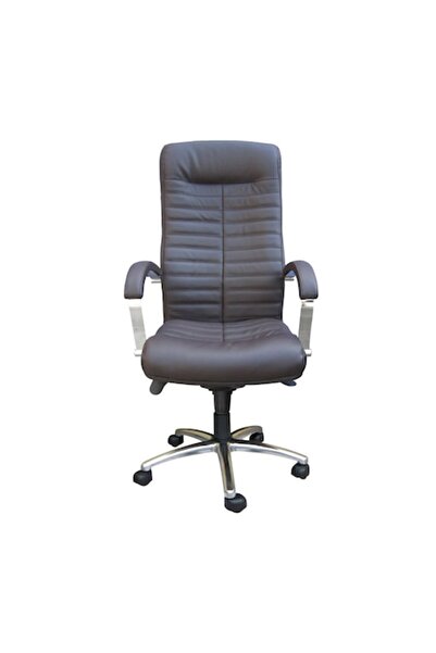 Ergonica Scaun executiv SENNA - piele naturală maro închis