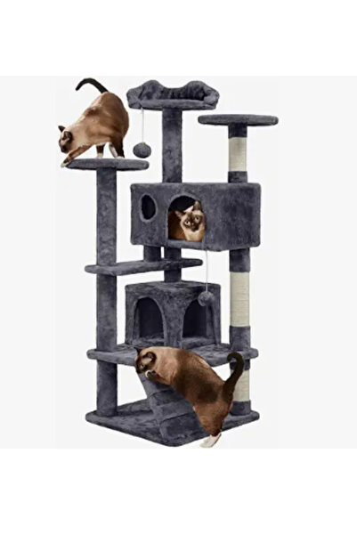 Selgot Cat Play Set, 49 x 49 x 138 cm, 6 Levels, Grey