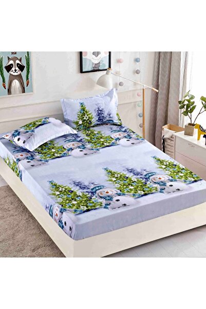 Inovius Husa pat Craciun cu elastic 180×200 Finet + 2 fete perna JJJ5075