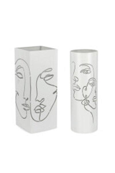 Bizzotto Σετ 2 λευκών ατσάλινων βάσεων ομπρέλας Evans 20x20x52h; ø18x52h