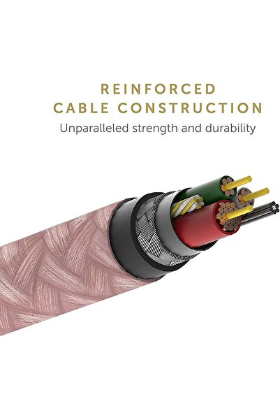 Native Union Belt Cable USB-C to Lightning - 4ft (Pink)