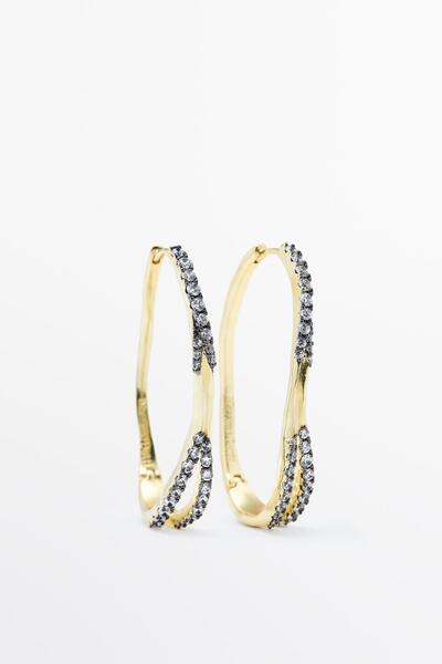 Massimo Dutti Parlak taşlı küpe