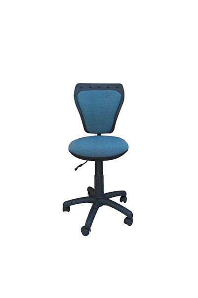 Ergonica Scaun pentru copii KIDS, material textil Cagliari albastru-negru canar