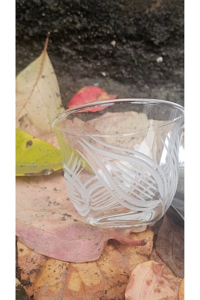 Turkish Store İstanbul Leaf Model Curved Handle 18 Piece Tea and Coffee Set