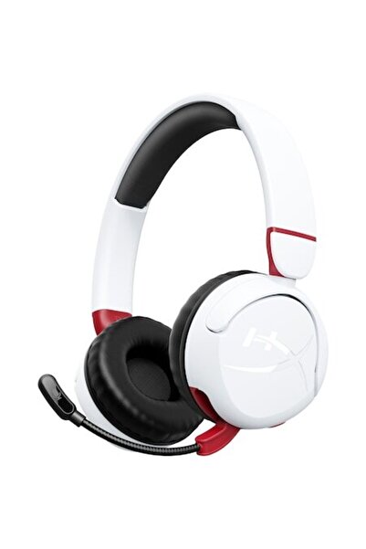 HyperX Cloud Mini Wireless Gaming Headset, Bluetooth/3.5 mm, 85 dB Limit, up to 25h, White