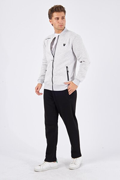 Marco Ferry Plus Size Fleece-Lined 3-Thread Winter Tracksuit Set White 5721B-B