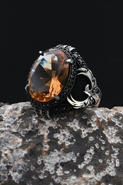 Prestige Zultanit Taşlı Anka Kuşu Figürlü 925 Ayar Gümüş Erkek Yüzük 902353