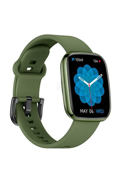 O BRUSHZOO TWINKLER® Smartwatch TK12, 1.75" HD, Bluetooth Calls, Health Monitoring, Green Unisex Design