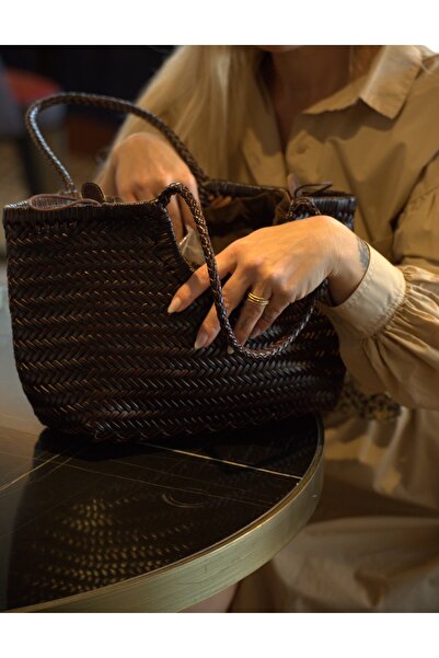 Birs Atelier Zizo Mama Genuine Leather Hand Woven Bag