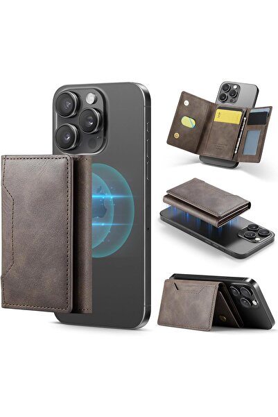 KASTWAVE حامل محفظة من الجلد النباتي متوافق مع MagSafe مع 8 فتحات للبطاقات له...