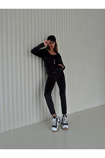 winmoda SET DE CATIFEA CU FERMETĂ / JACETĂ DE CATIFEA MOALE CU FERMETĂ LA PAR...