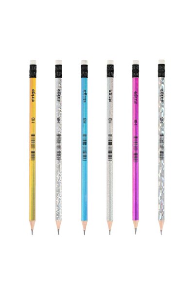 Strigo Strigo pencils, holographic body, with eraser, HB, 72 pcs