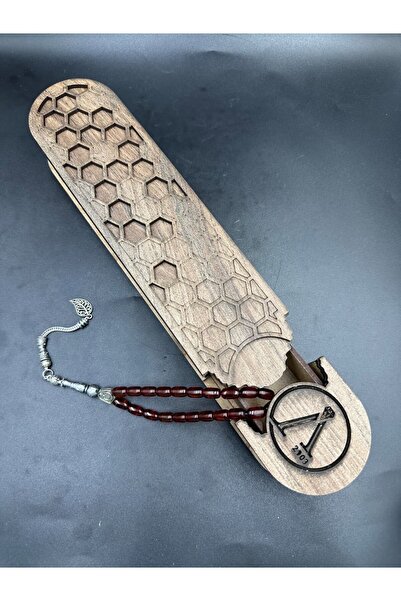 İbrahim Altıntaş سبحة من الألبكة على شكل نجمة القمر مع شراشيب من العنبر الناري