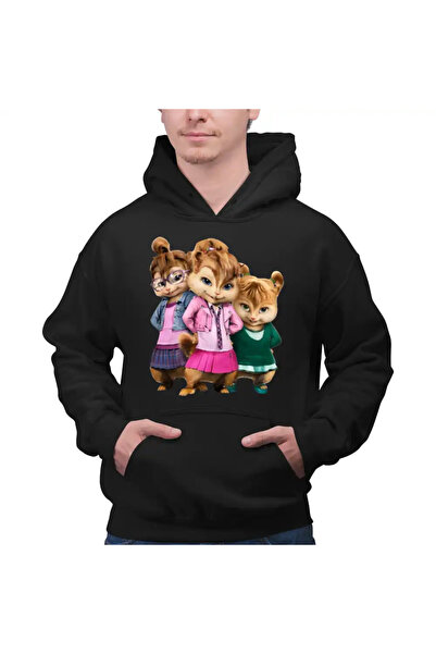 OEM Ανδρικό Φούτερ με Κουκούλα Alvin Girls Chipmunks Brittany Jeanette Eleanor