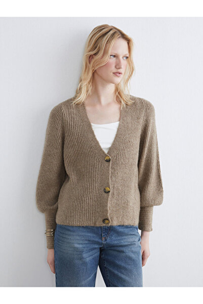 LC Waikiki Rmz gi̇yi̇m's seasonal deals: brown v-neck bubble sleeve women's k...