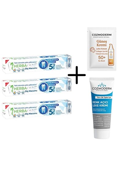Mr.Fresh Herbal Plant Extract Toothpaste 3-Pack & Blemish Cream and Sunscreen...