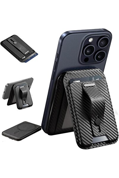 STAYOUNG حامل محفظة مغناطيسي متوافق مع MagSafe، أسود