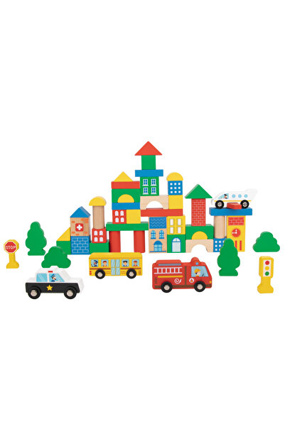 Tooky Toy Blocuri de lemn FSC