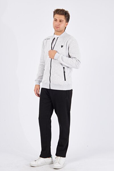 Marco Ferry Plus Size Fleece-Lined 3-Thread Winter Tracksuit Set White 5721B-B