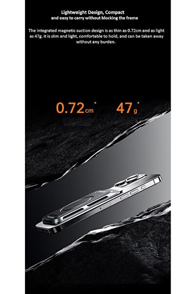 Generic Magnetic Aluminum Card Wallet Slim Leather Card Holder for iPhone 12-16 Series (Golden + Black)