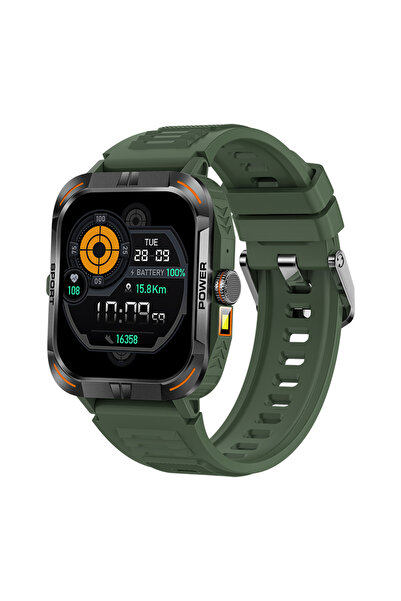 Ixiu ® ZW69 Unisex Smartwatch - 1.97" AMOLED HD, Health Monitor, Sports Modes, Green Strap