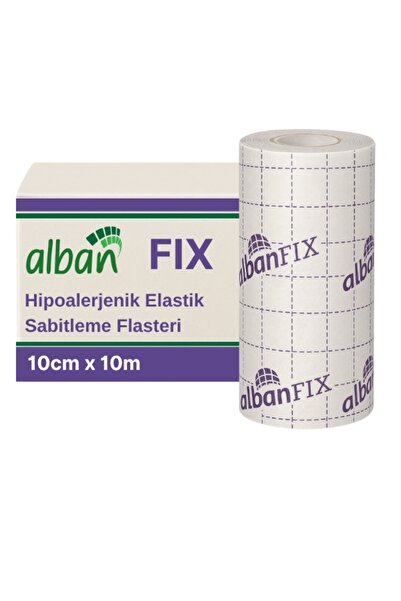 Alban FİX Elastik Sabitleme Bandı 10cm x 10m. Elastik Non-Woven Medikal Flaster