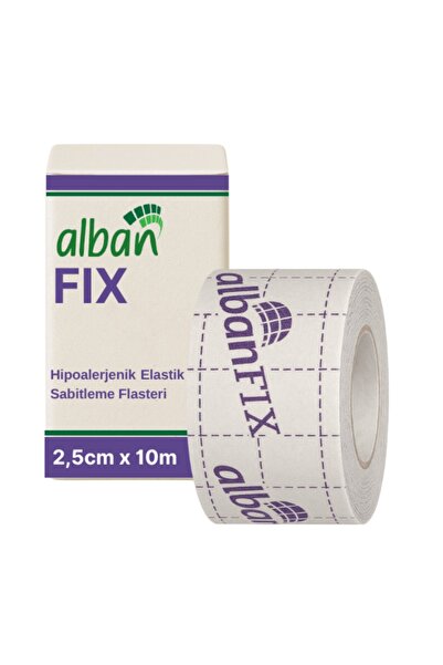 Alban FİX Elastik Sabitleme Bandı 2,5cm x 10m. Elastik Non-Woven Medikal Flaster