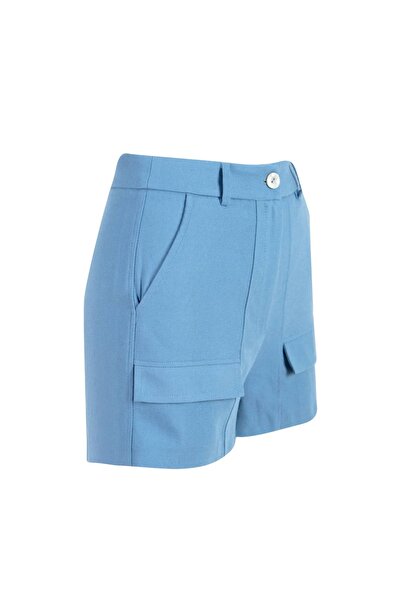 By Mare Style Jolie-Blue Organic Cotton Short Shorts
