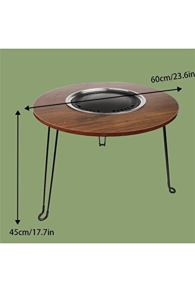 Generic Portable Charcoal Barbecue Fire Table Grill | Outdoor BBQ Table