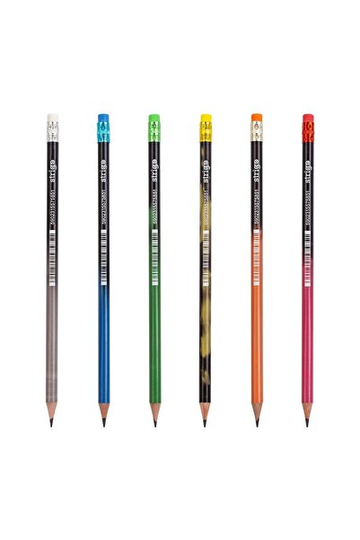 Strigo HB pencils that change body color at over 31 degrees, with eraser, 36 pcs