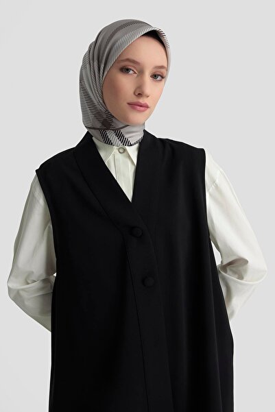 Armine Asimetrik Yelek 25K4801 Siyah