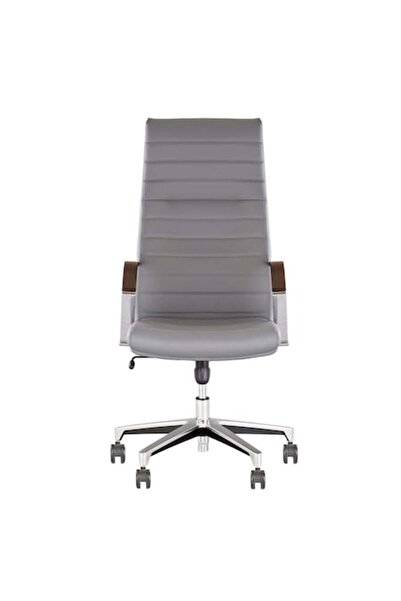 Ergonica IMIS Executive Chair, Gray Faux Leather