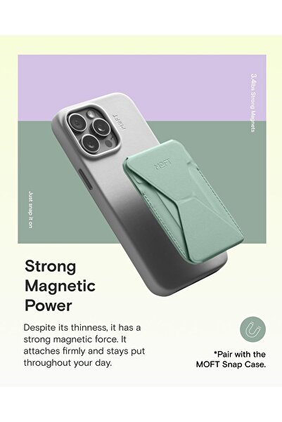 MOFT Magsafe Wallet Phone Stand, MOVAS Card Holder Wallet - Seafoam