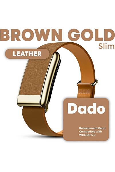 Gene souqo Luxe Tapered Leather Replacement Band Compatible with WHOOP 5.0, One, Peak, Life