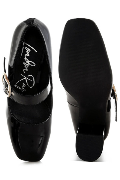 london Rag Women Block Heel Mary Jane Sandals in Black