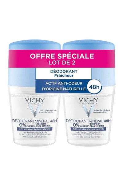 Vichy Mineral Deodorant 48 h Roll on Lot of 2*50 ml