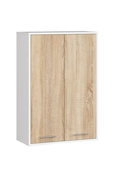 SERSIMO Dulap de baie montat pe perete, cu 2 uși și 4 rafturi interioare, 16 ...