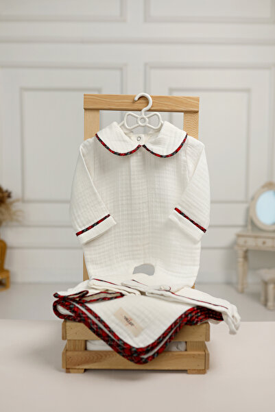 Tly Home Textiles 4-Piece Muslin Hospital Release Set – 100% Cotton, 0-3 Months