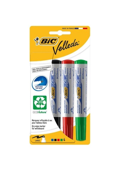 Bic Marker tabla alba set 4 colors Velleda 1701