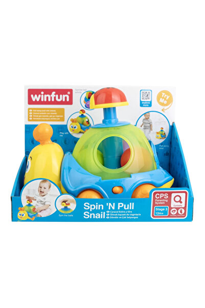 WINFUN Играчка за дърпане на охлюв за бебета,
