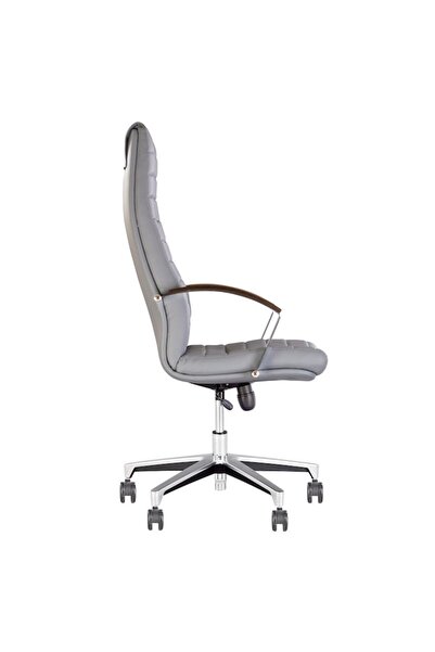 Ergonica IMIS Executive Chair, Gray Faux Leather